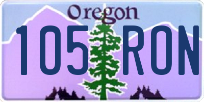 OR license plate 105RON