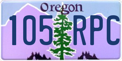 OR license plate 105RPC