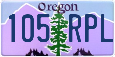 OR license plate 105RPL