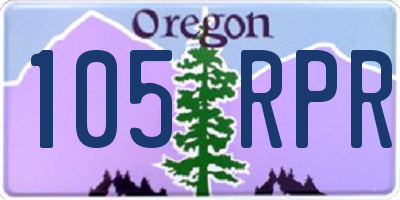 OR license plate 105RPR