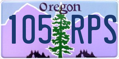 OR license plate 105RPS
