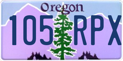 OR license plate 105RPX