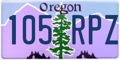 OR license plate 105RPZ