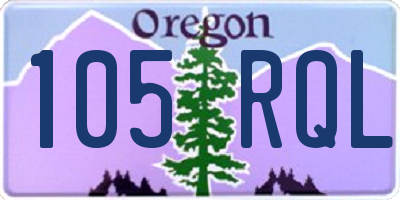 OR license plate 105RQL