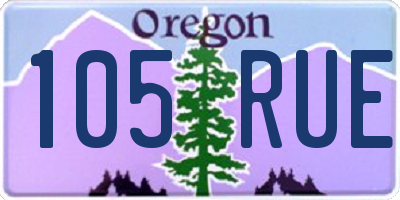 OR license plate 105RUE