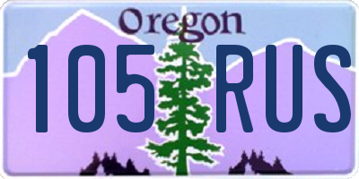 OR license plate 105RUS