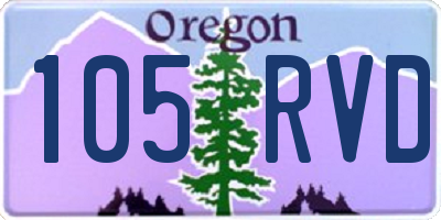 OR license plate 105RVD