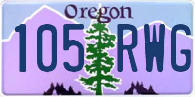 OR license plate 105RWG