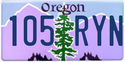 OR license plate 105RYN