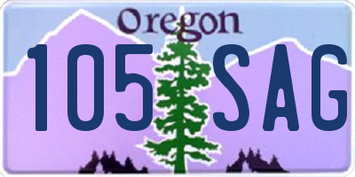 OR license plate 105SAG