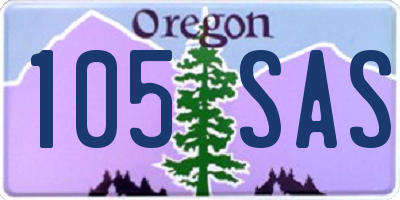 OR license plate 105SAS