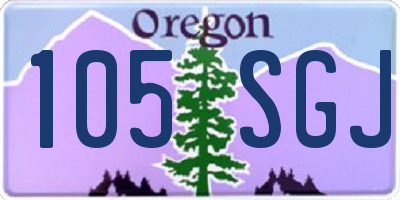 OR license plate 105SGJ