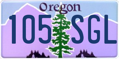 OR license plate 105SGL