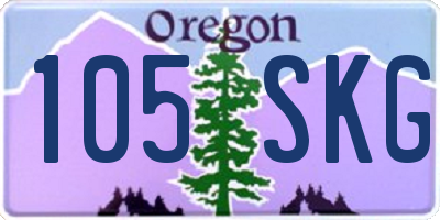 OR license plate 105SKG