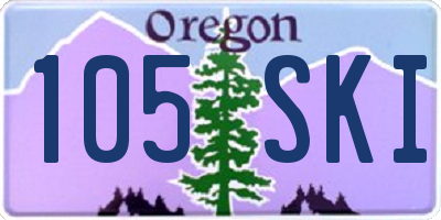 OR license plate 105SKI
