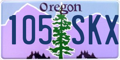 OR license plate 105SKX