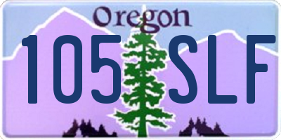 OR license plate 105SLF