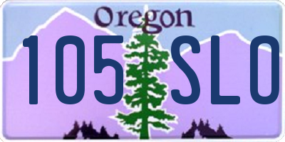 OR license plate 105SLO