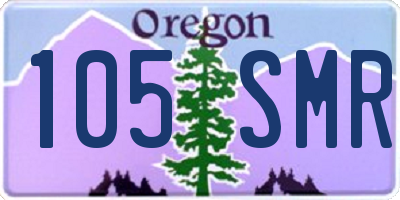 OR license plate 105SMR