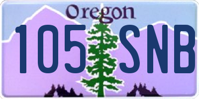 OR license plate 105SNB