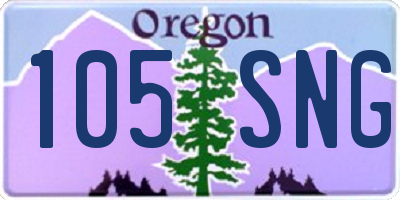 OR license plate 105SNG