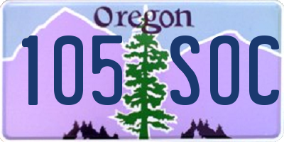 OR license plate 105SOC