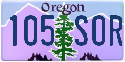 OR license plate 105SOR