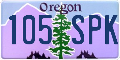 OR license plate 105SPK