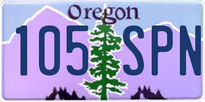 OR license plate 105SPN