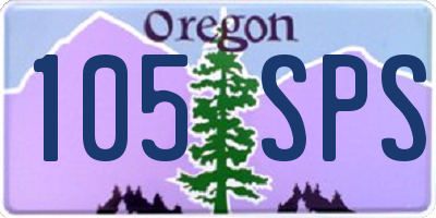 OR license plate 105SPS