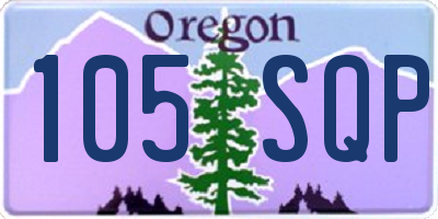 OR license plate 105SQP