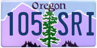OR license plate 105SRI