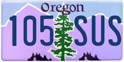 OR license plate 105SUS