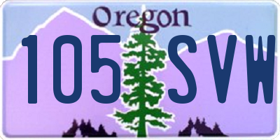 OR license plate 105SVW