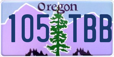 OR license plate 105TBB