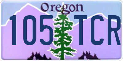 OR license plate 105TCR