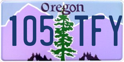 OR license plate 105TFY