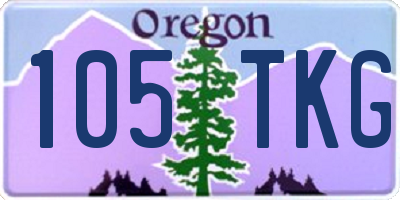 OR license plate 105TKG
