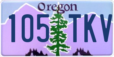 OR license plate 105TKV