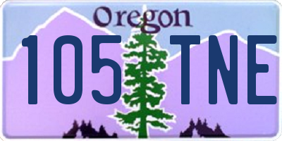 OR license plate 105TNE