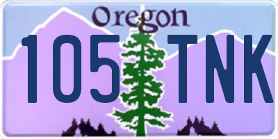 OR license plate 105TNK