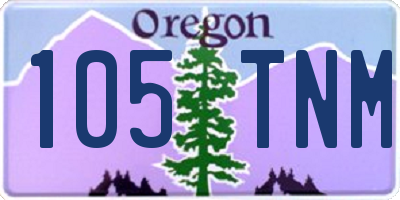OR license plate 105TNM