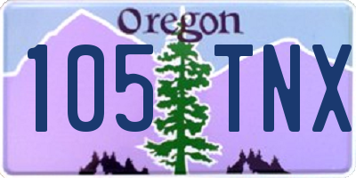 OR license plate 105TNX