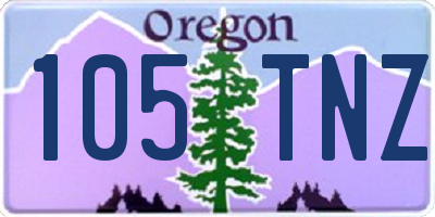 OR license plate 105TNZ