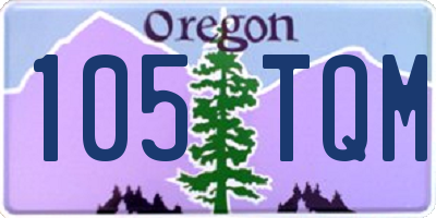 OR license plate 105TQM