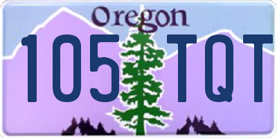 OR license plate 105TQT