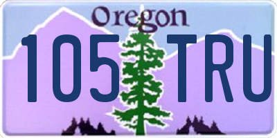 OR license plate 105TRU
