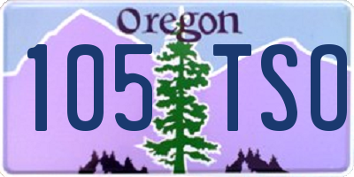 OR license plate 105TSO