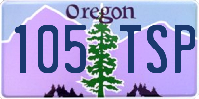 OR license plate 105TSP