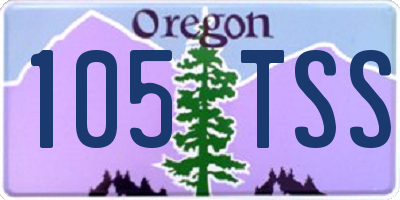 OR license plate 105TSS